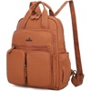 image:imageAngel Kiss Backpack Purse for Women Soft Washed Leather Multi Pocket Casual Travel Backpacks173brown