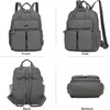 image:imageAngel Kiss Backpack Purse for Women Soft Washed Leather Multi Pocket Casual Travel BackpacksGrey