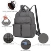 image:imageAngel Kiss Backpack Purse for Women Soft Washed Leather Multi Pocket Casual Travel BackpacksGrey
