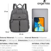 image:imageAngel Kiss Backpack Purse for Women Soft Washed Leather Multi Pocket Casual Travel BackpacksGrey