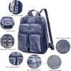 image:imageAngel Kiss Backpack Purse for Women Soft Washed Leather Multi Pocket Casual Travel BackpacksNavyblue