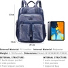image:imageAngel Kiss Backpack Purse for Women Soft Washed Leather Multi Pocket Casual Travel BackpacksNavyblue