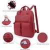 image:imageAngel Kiss Backpack Purse for Women Soft Washed Leather Multi Pocket Casual Travel BackpacksRed