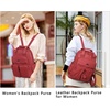 image:imageAngel Kiss Backpack Purse for Women Soft Washed Leather Multi Pocket Casual Travel BackpacksRed