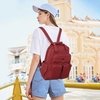 image:imageAngel Kiss Backpack Purse for Women Soft Washed Leather Multi Pocket Casual Travel BackpacksRed