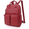 image:imageAngel Kiss Backpack Purse for Women Soft Washed Leather Multi Pocket Casual Travel BackpacksRed