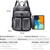 image:imageAngel Kiss Backpack Purse for Women Soft Washed Leather Multi Pocket Casual Travel BackpacksRetroblack