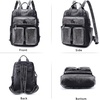 image:imageAngel Kiss Backpack Purse for Women Soft Washed Leather Multi Pocket Casual Travel BackpacksRetroblack