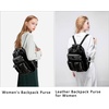 image:imageAngel Kiss Backpack Purse for Women Soft Washed Leather Multi Pocket Casual Travel BackpacksRetroblack
