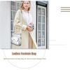 image:imageAngel Kiss Crossbody Bags for Women PU Leather Shoulder Handbag Ladies Purses and Handbag with adjustable StrapSliver