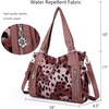 image:imageAngel Kiss Handbags for Womens TopHandle Hobo Purse Roomy Casual Shoulder Bags PU Tote Satchel Purse for Women14leopard Pink
