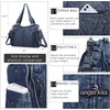 image:imageAngel Kiss Handbags for Womens TopHandle Hobo Purse Roomy Casual Shoulder Bags PU Tote Satchel Purse for Women1blue