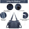 image:imageAngel Kiss Handbags for Womens TopHandle Hobo Purse Roomy Casual Shoulder Bags PU Tote Satchel Purse for Women1blue