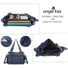 image:imageAngel Kiss Handbags for Womens TopHandle Hobo Purse Roomy Casual Shoulder Bags PU Tote Satchel Purse for Women1blue