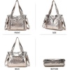 image:imageAngel Kiss Handbags for Womens TopHandle Hobo Purse Roomy Casual Shoulder Bags PU Tote Satchel Purse for Women1gold