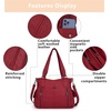 image:imageAngel Kiss Handbags for Womens TopHandle Hobo Purse Roomy Casual Shoulder Bags PU Tote Satchel Purse for Women1red