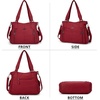 image:imageAngel Kiss Handbags for Womens TopHandle Hobo Purse Roomy Casual Shoulder Bags PU Tote Satchel Purse for Women1red