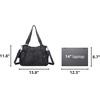 image:imageAngel Kiss Handbags for Womens TopHandle Hobo Purse Roomy Casual Shoulder Bags PU Tote Satchel Purse for Women2black
