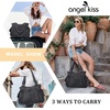 image:imageAngel Kiss Handbags for Womens TopHandle Hobo Purse Roomy Casual Shoulder Bags PU Tote Satchel Purse for Women2black
