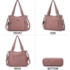 image:imageAngel Kiss Handbags for Womens TopHandle Hobo Purse Roomy Casual Shoulder Bags PU Tote Satchel Purse for Women6802pink