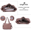 image:imageAngel Kiss Handbags for Womens TopHandle Hobo Purse Roomy Casual Shoulder Bags PU Tote Satchel Purse for Women6802pink