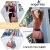 image:imageAngel Kiss Handbags for Womens TopHandle Hobo Purse Roomy Casual Shoulder Bags PU Tote Satchel Purse for Women6802pink