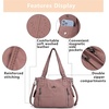 image:imageAngel Kiss Handbags for Womens TopHandle Hobo Purse Roomy Casual Shoulder Bags PU Tote Satchel Purse for Women6802pink