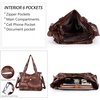 image:imageAngel Kiss Handbags for Womens TopHandle Hobo Purse Roomy Casual Shoulder Bags PU Tote Satchel Purse for Women7028brown