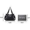 image:imageAngel Kiss Handbags for Womens TopHandle Hobo Purse Roomy Casual Shoulder Bags PU Tote Satchel Purse for WomenBlackl