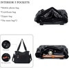 image:imageAngel Kiss Handbags for Womens TopHandle Hobo Purse Roomy Casual Shoulder Bags PU Tote Satchel Purse for WomenBlackl