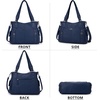 image:imageAngel Kiss Handbags for Womens TopHandle Hobo Purse Roomy Casual Shoulder Bags PU Tote Satchel Purse for WomenBlue