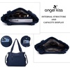 image:imageAngel Kiss Handbags for Womens TopHandle Hobo Purse Roomy Casual Shoulder Bags PU Tote Satchel Purse for WomenBlue