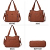 image:imageAngel Kiss Handbags for Womens TopHandle Hobo Purse Roomy Casual Shoulder Bags PU Tote Satchel Purse for WomenBrown