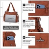 image:imageAngel Kiss Handbags for Womens TopHandle Hobo Purse Roomy Casual Shoulder Bags PU Tote Satchel Purse for WomenBrown