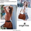 image:imageAngel Kiss Handbags for Womens TopHandle Hobo Purse Roomy Casual Shoulder Bags PU Tote Satchel Purse for WomenBrown