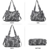 image:imageAngel Kiss Handbags for Womens TopHandle Hobo Purse Roomy Casual Shoulder Bags PU Tote Satchel Purse for WomenGblackGrey