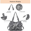 image:imageAngel Kiss Handbags for Womens TopHandle Hobo Purse Roomy Casual Shoulder Bags PU Tote Satchel Purse for WomenGblackGrey