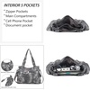 image:imageAngel Kiss Handbags for Womens TopHandle Hobo Purse Roomy Casual Shoulder Bags PU Tote Satchel Purse for WomenGblackGrey