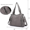 image:imageAngel Kiss Handbags for Womens TopHandle Hobo Purse Roomy Casual Shoulder Bags PU Tote Satchel Purse for WomenGrey