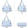 image:imageAngel Kiss Handbags for Womens TopHandle Hobo Purse Roomy Casual Shoulder Bags PU Tote Satchel Purse for WomenLblue