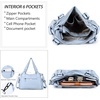 image:imageAngel Kiss Handbags for Womens TopHandle Hobo Purse Roomy Casual Shoulder Bags PU Tote Satchel Purse for WomenLblue