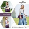 image:imageAngel Kiss Handbags for Womens TopHandle Hobo Purse Roomy Casual Shoulder Bags PU Tote Satchel Purse for WomenPurple