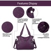 image:imageAngel Kiss Handbags for Womens TopHandle Hobo Purse Roomy Casual Shoulder Bags PU Tote Satchel Purse for WomenPurple