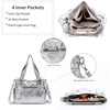 image:imageAngel Kiss Handbags for Womens TopHandle Hobo Purse Roomy Casual Shoulder Bags PU Tote Satchel Purse for WomenSilver