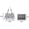 image:imageAngel Kiss Handbags for Womens TopHandle Hobo Purse Roomy Casual Shoulder Bags PU Tote Satchel Purse for WomenSilver