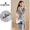 image:imageAngel Kiss Handbags for Womens TopHandle Hobo Purse Roomy Casual Shoulder Bags PU Tote Satchel Purse for WomenSilver