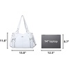 image:imageAngel Kiss Handbags for Womens TopHandle Hobo Purse Roomy Casual Shoulder Bags PU Tote Satchel Purse for WomenWhite