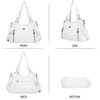 image:imageAngel Kiss Handbags for Womens TopHandle Hobo Purse Roomy Casual Shoulder Bags PU Tote Satchel Purse for WomenWhite