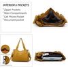 image:imageAngel Kiss Handbags for Womens TopHandle Hobo Purse Roomy Casual Shoulder Bags PU Tote Satchel Purse for WomenYellow