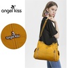 image:imageAngel Kiss Handbags for Womens TopHandle Hobo Purse Roomy Casual Shoulder Bags PU Tote Satchel Purse for WomenYellow